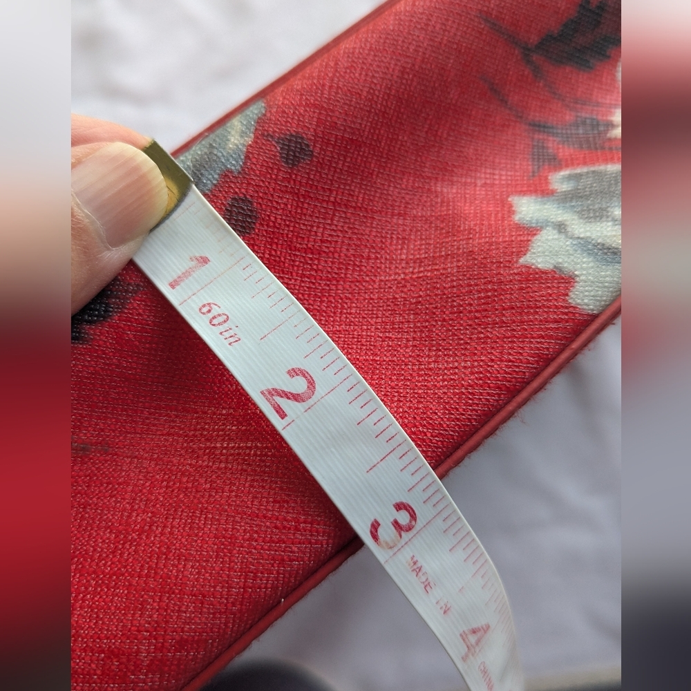 Cath Kidston Red Floral Crossbody Bag Wide Adjustable Strap - Picture 14 of 15